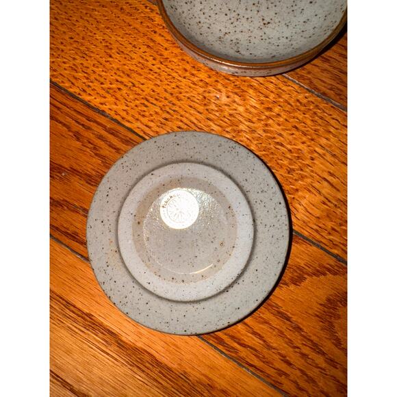 VINTAGE Takahashi Pottery Barn Tiny Flower Pots Saucer Stoneware Set of 5 VTG - Picture 9 of 10
